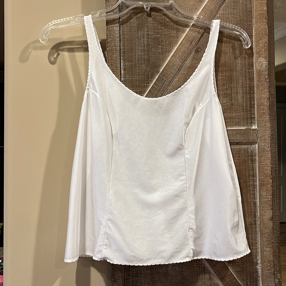 Gilligan & O Malley Romantic Nylon Camisole Off White Cami